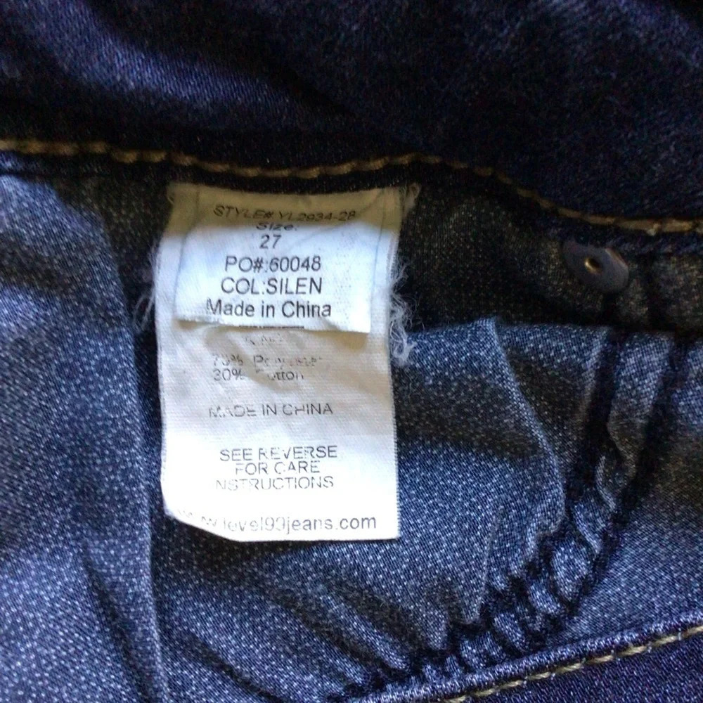 Level 99 Liza Skinny Denim Blue Jeans - Size 27 - Picture 8 of 11